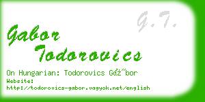 gabor todorovics business card